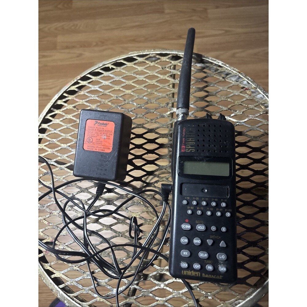 Uniden Bearcat Sportcat SC150B Portable Scanner Twin Turbo Battery + Adapter!